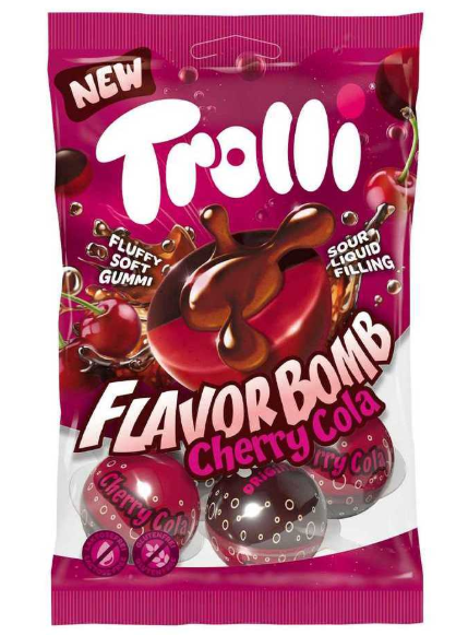 Trolli ﾌﾚｰﾊﾞｰﾎﾞﾑ　ﾁｪﾘｰｺｰﾗ　75ｇ*4