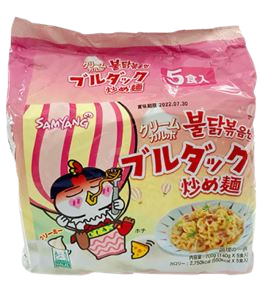三養 ｸﾘ-ﾑｶﾙﾎﾞ ﾌﾞﾙﾀﾞｯｸ炒め麺 140g 5個入